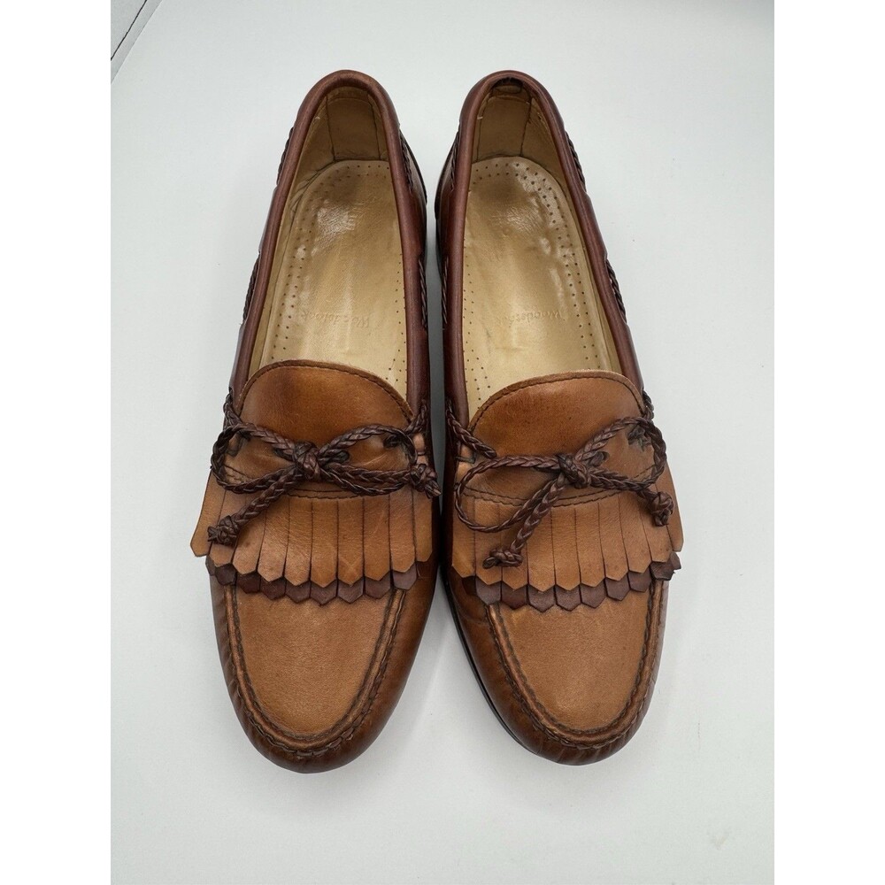 Allen Edmonds Woodstock Kiltie Loafer Cognac Brown Slip On Shoes Mens 10D USA